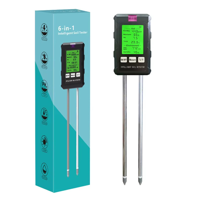 Intelligent 6 in 1 soil meter with Bluetooth