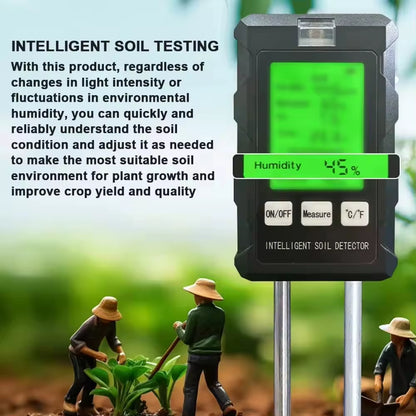 2025 Best 6 in 1 Intelligent Soil Meter Fertility/Ph/Moisture/Tmep/Sunlight/Humidity Soil Tester for Agriculture and Garden